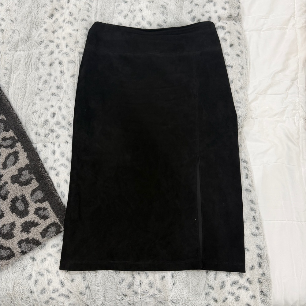 Alice + Olivia Classic leather Black Pencil Skirt